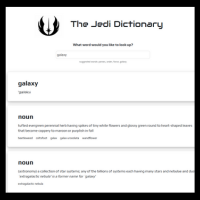 Star Wars isnpired Dictionary